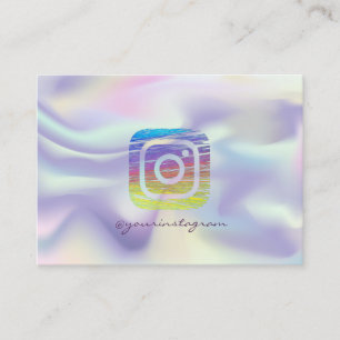 Kühle moderne holografische Instagram Social Media Visitenkarte