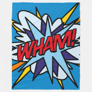 Kühle moderne lustige typografische Comic-Book-WHA Fleecedecke