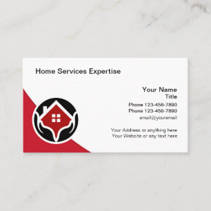 Kühle moderne Visitenkarten für Home-Service-Unter Visitenkarte