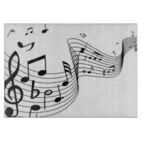 Kühle Musiknoten Glas
