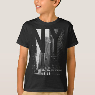 Kühle New Yorker Stadt-Abstrakt-Skyline, Schwarz & T-Shirt