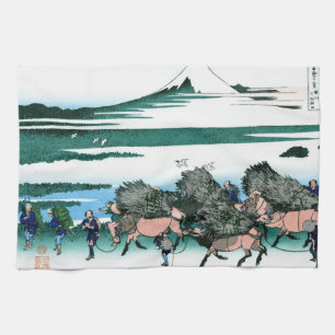 Kühle orientalische japanische Hokusai Fuji Aussic Handtuch