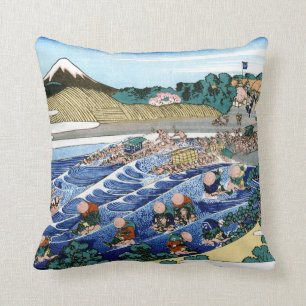 Kühle orientalische japanische Hokusai Fuji Aussic Kissen