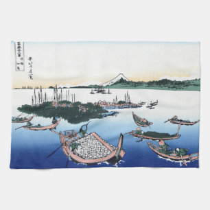 Kühle orientalische japanische Hokusai Fuji Aussic Küchentuch