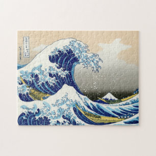 Kühle orientalische japanische Hokusai Fuji-Blick Puzzle