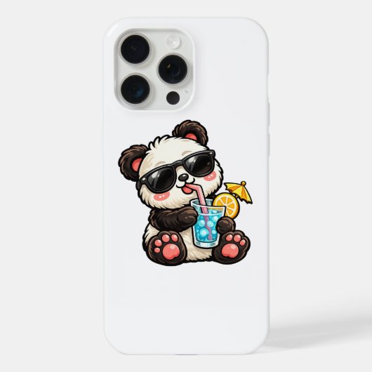 Kühle Panda-Drinks iPhone Hülle (Rückseite)