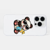 Kühle Panda-Drinks iPhone Hülle (Rückseite (Horizontal))