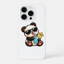 Kühle Panda-Drinks iPhone 16 Pro Hülle