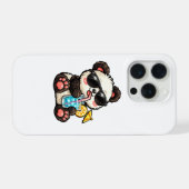 Kühle Panda-Drinks iPhone Hülle (Rückseite (Horizontal))