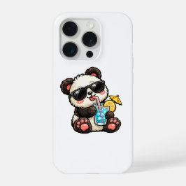 Kühle Panda-Drinks iPhone 15 Pro Hülle