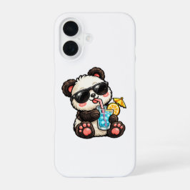Kühle Panda-Trinkmischung iPhone 16 Hülle