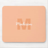 Kühle Pastell-Pfirsichfarbe mit individuellem Mono Mousepad (Vorne)