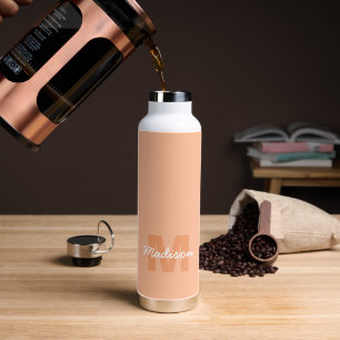 Kühle Pastell-Pfirsichfarbe mit individuellem Mono Trinkflasche
