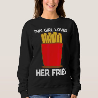 Kühle Pommes Für Mädchen Kinder Fast Food Gericht  Sweatshirt