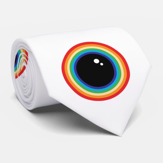 Kühle Regenbogen-Augen Krawatte (Gerollt)