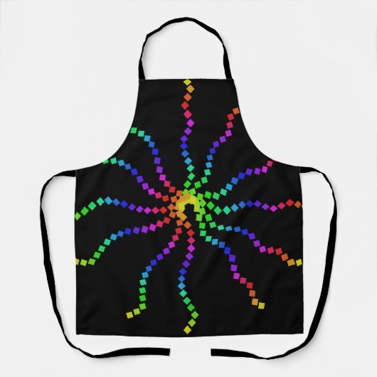 Kühle Regenbogenfarben Moderne Küche Schwarz Schürze (Vorderseite)