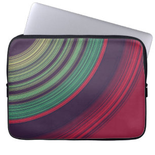 Kühle Retro-Abstrakte Schallplattenrillen-Muster Laptopschutzhülle