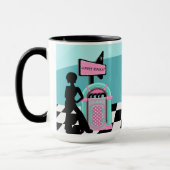 Kühle Retro-Jukebox anpassbar Tasse (Links)