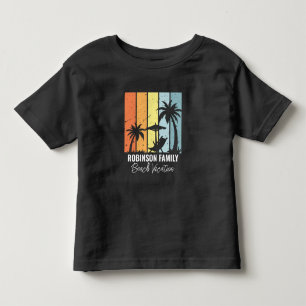 Kühle Retro-Strandferien individuell angepasst Kleinkind T-shirt