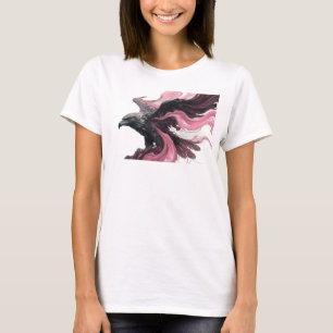 Kühle rosa abstrakte Adlerkunstkomposition T-Shirt