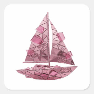 Kühle rosa abstrakte Sticker Ausdruck
