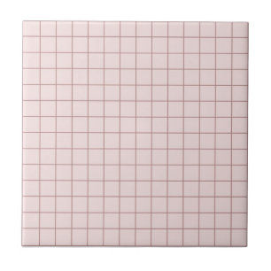 Kühle rosa-weiße karierte Muster-Retro-Optik Fliese
