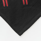Kühle rote Essstäbchen-Kostüm Fleecedecke (Ecke)