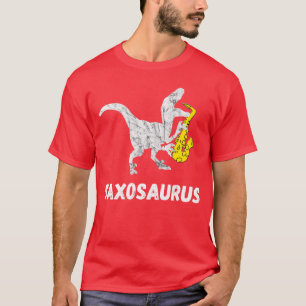 Kühle Sa Saophon Jazz-Musik Instrument Dinosaurier T-Shirt