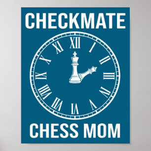 Kühle Schachmatt Schachmutter Zeit Verrückt Poster