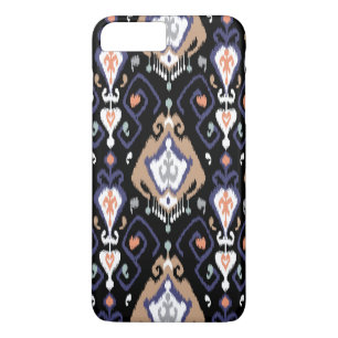 Kühle schwarze beige graue Ikat-Stammesmuster Case-Mate iPhone Hülle