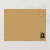 Kühle schwarze Mona Lisa Postkarte (Rückseite)