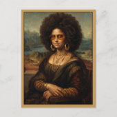Kühle schwarze Mona Lisa Postkarte (Vorderseite)