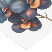 Kühle, schwarze Orchideenläufer Kurzer Tischläufer (Ecke)