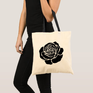 Kühle schwarze Rose Tragetasche