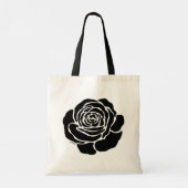 Kühle schwarze Rose Tragetasche (Rückseite)