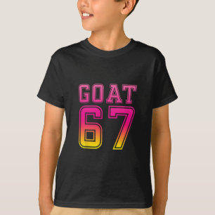 Kühle Sechs Sieben 6 7 Eiscreme Ziege 67 Meme Rizz T-Shirt