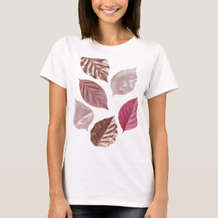 Kühle silberne ROSA BLÄTTER AUF SCHWARZEM HINTERGR T-Shirt