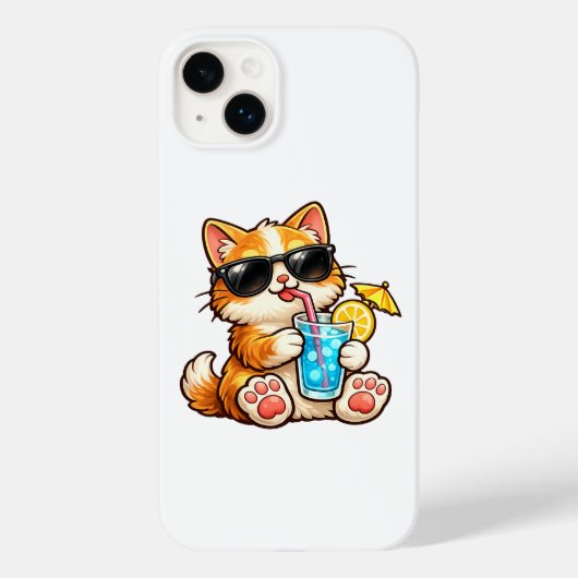 Kühle Sommerkatze Case-Mate iPhone Hülle (Rückseite)