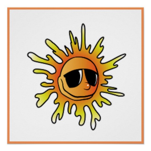 KÜHLE SOMMERSONNE POSTER (Vorderseite)