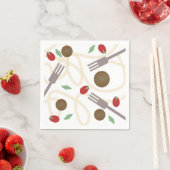 Kühle Spaghetti-Fleischbällchen-Muster Serviette (Beispiel)