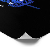 Kühle stilisierte Disc-Golf mit Korb und Disc - Di Poster (Ecke)