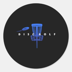 Kühle stilisierte Disc-Golf mit Sket und Disc - Di Runder Aufkleber