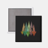 Kühle stilisierte geometrische Disc Golf  Magnet (Vorderseite/Rückseite)