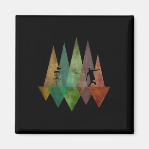 Kühle stilisierte geometrische Disc Golf  Magnet