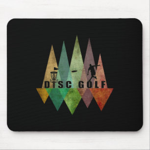 Kühle stilisierte geometrische Disc-Golf-Skizze un Mousepad