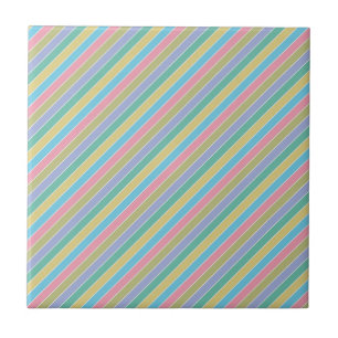 Kühle stilvolle farbenfrohe diagonale Streifen Fliese