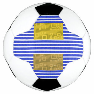 Kühle Streifen Blau Gold Geometrisch Fußball