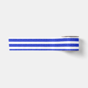 Kühle Streifen Blaue Geometrie Satinband