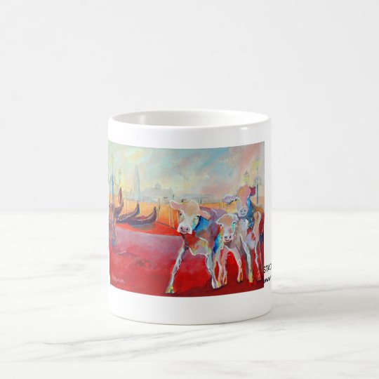 Kuhle Tasse: Stadtkühe in Venedig Kaffeetasse