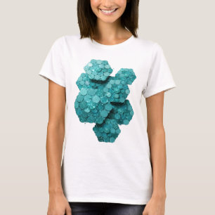 Kühle Teal MÜNZEN DER WELT Individuelles Design T-Shirt